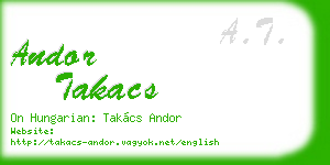 andor takacs business card